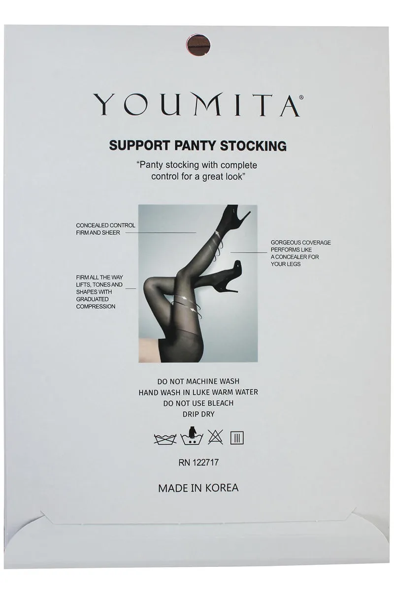 11008 6 Piece Support Panty Stocking – Firm Control Sheer Tights