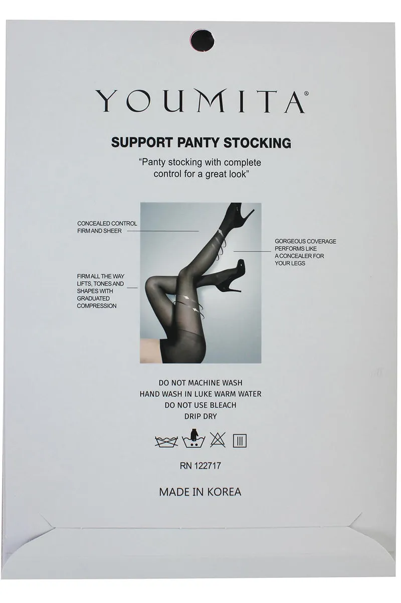 11008 6 Piece Support Panty Stocking – Firm Control Sheer Tights