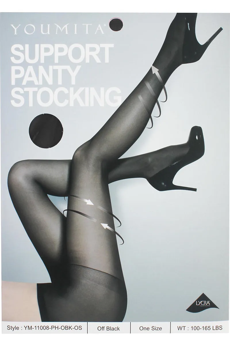 11008 6 Piece Support Panty Stocking – Firm Control Sheer Tights