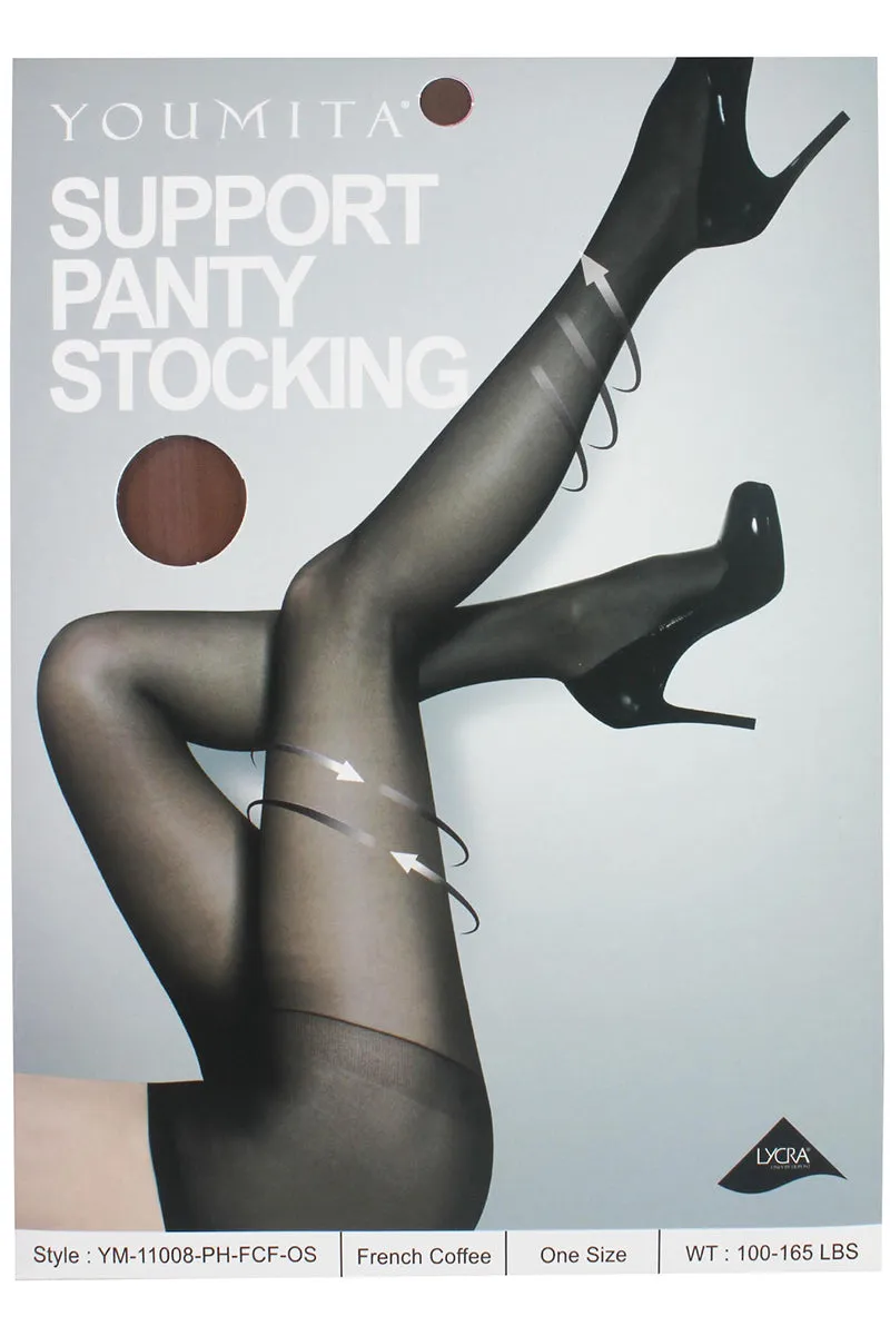 11008 6 Piece Support Panty Stocking – Firm Control Sheer Tights