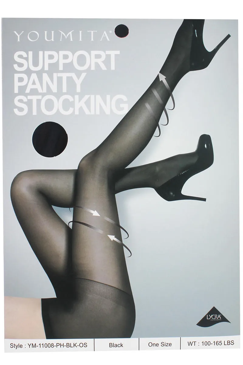 11008 6 Piece Support Panty Stocking – Firm Control Sheer Tights