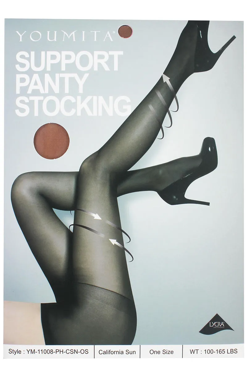 11008 6 Piece Support Panty Stocking – Firm Control Sheer Tights