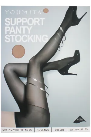 11008 6 Piece Support Panty Stocking – Firm Control Sheer Tights