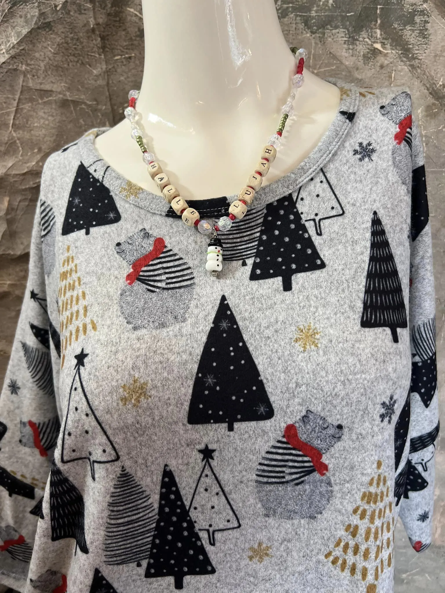 22656 Dolman Slvs Holiday Tops