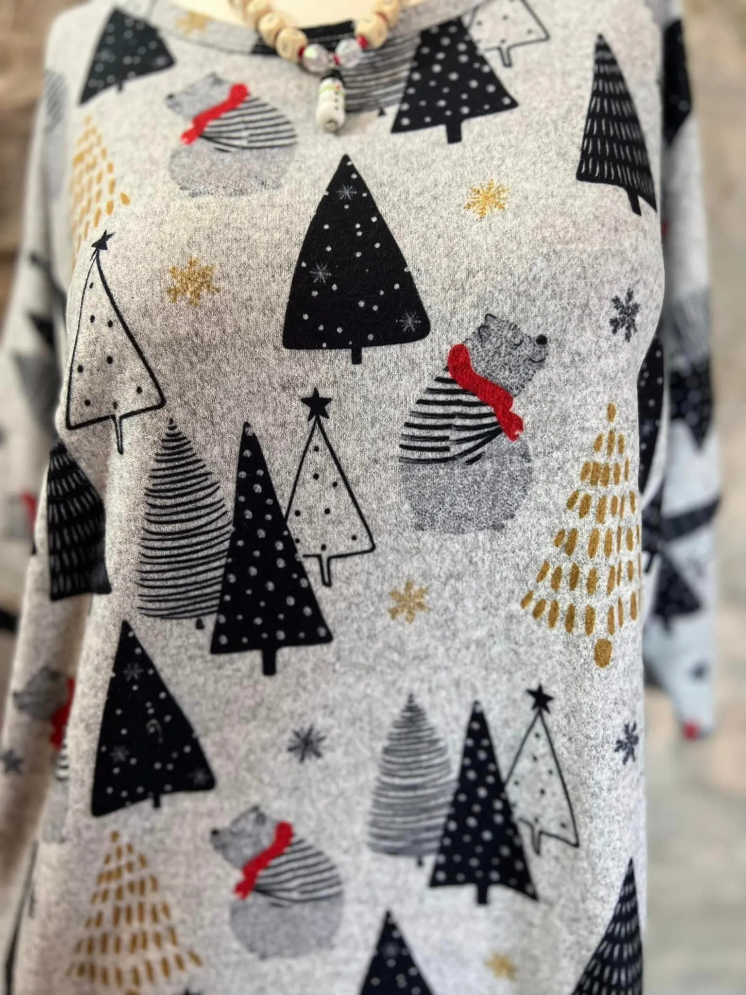 22656 Dolman Slvs Holiday Tops