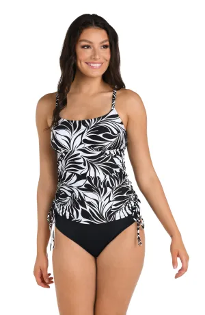 24th & Ocean Floating Palms Side Shirred Tankini