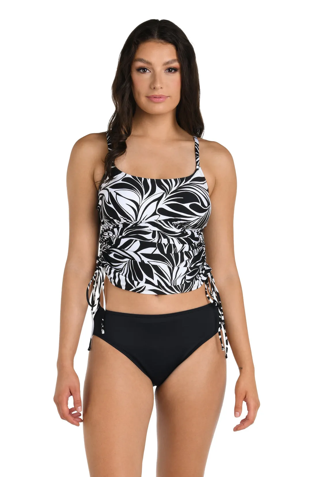 24th & Ocean Floating Palms Side Shirred Tankini