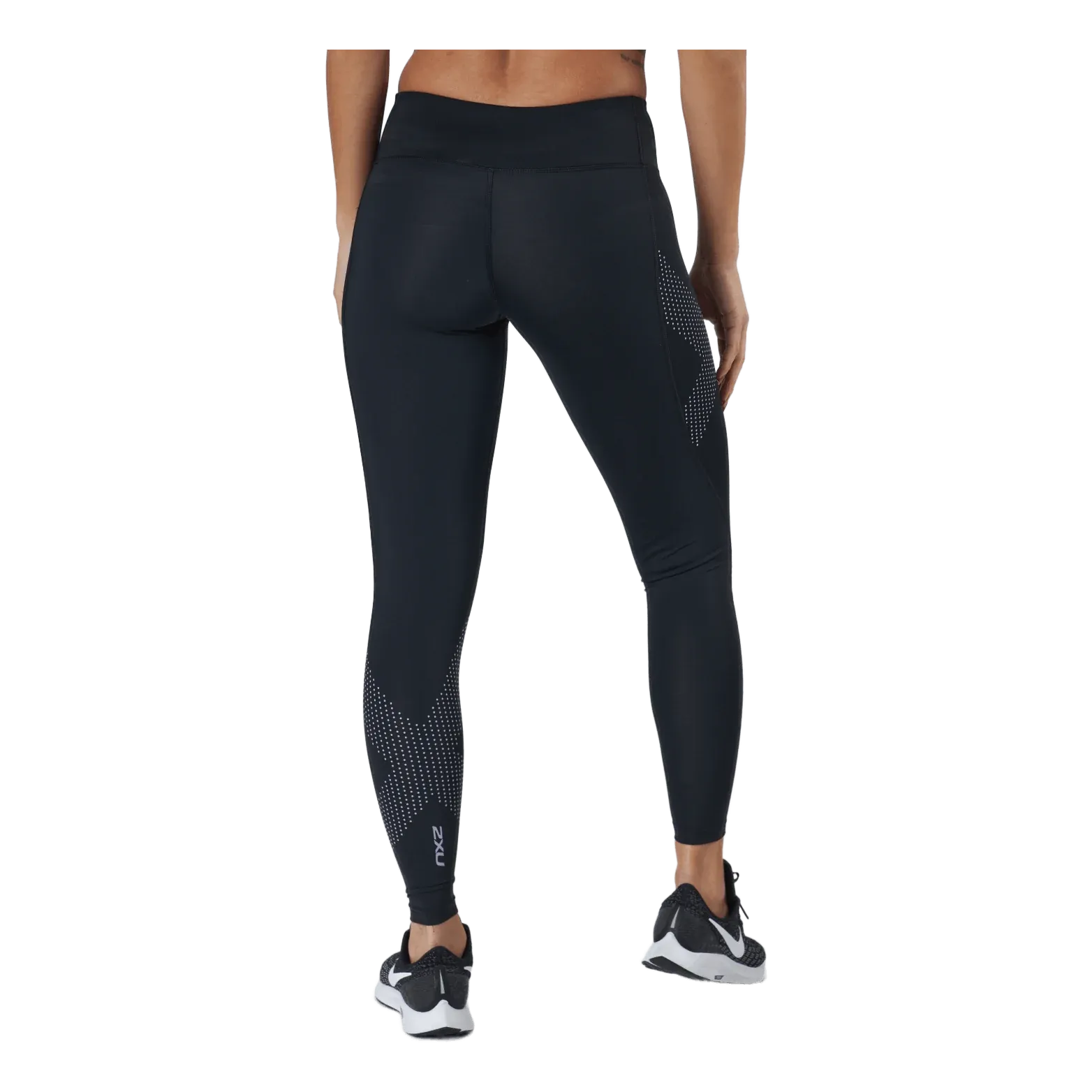 2XU Damen Mid-Rise Compression Tights, Black/Lavendust