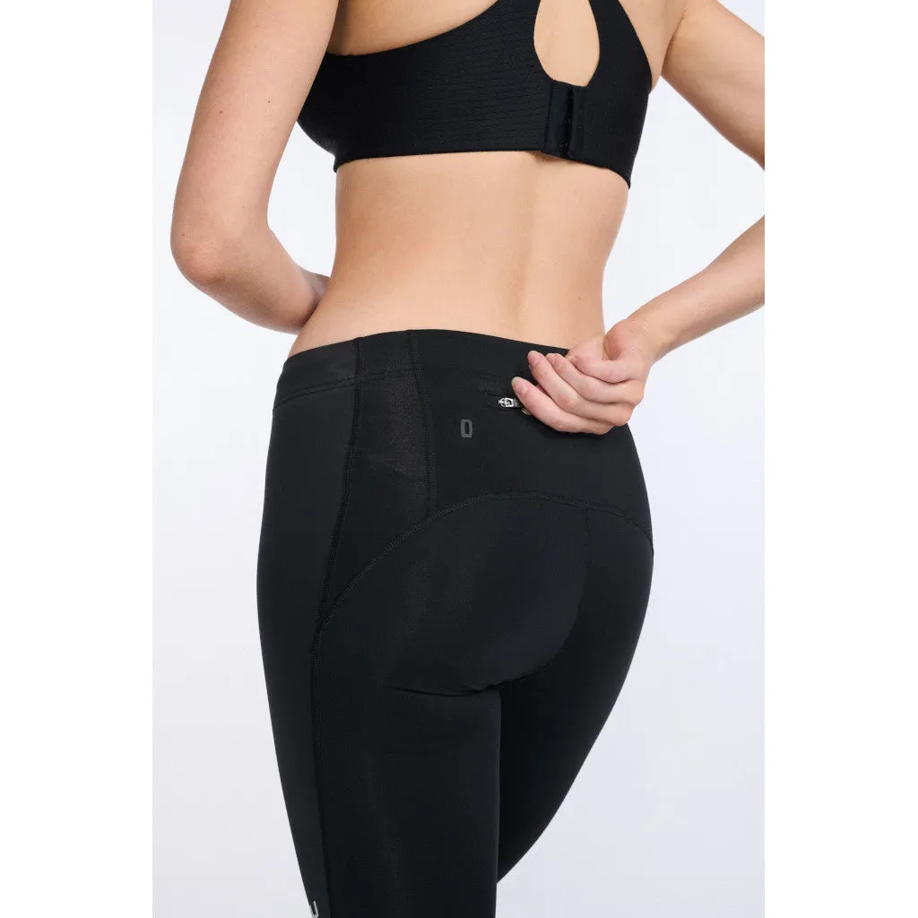 2XU Wind Defence Compression Tights, Damen, Laufhose, Black/Black reflective