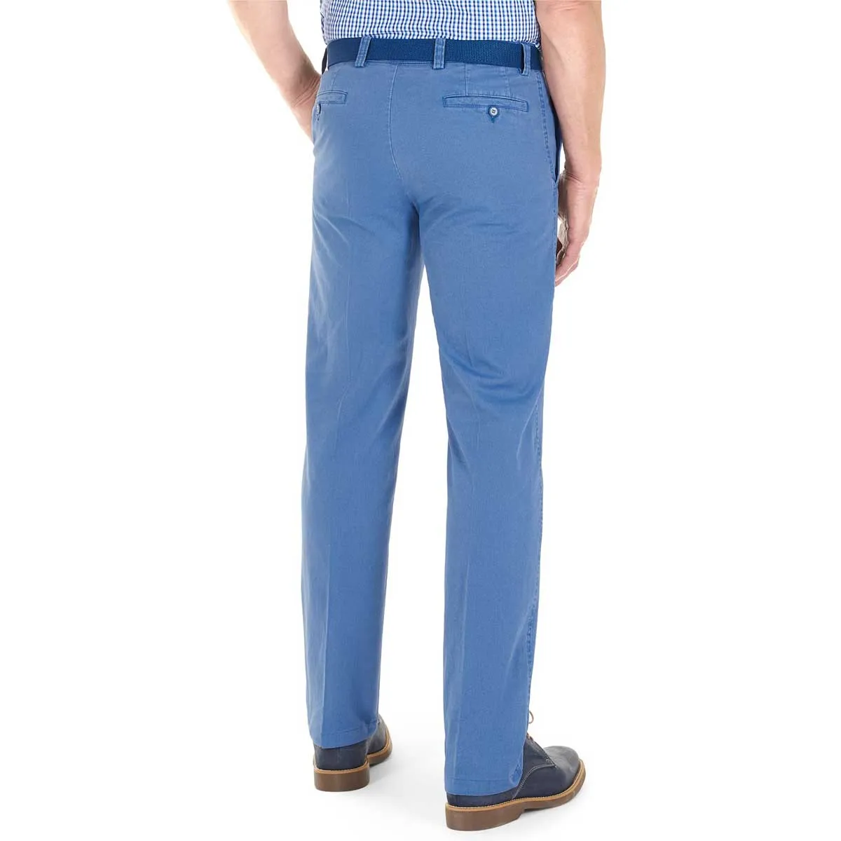 40% OFF - GURTEEN Chinos – Longford Lightweight Stretch Cotton – Air Force Blue - Size: 48 REGULAR