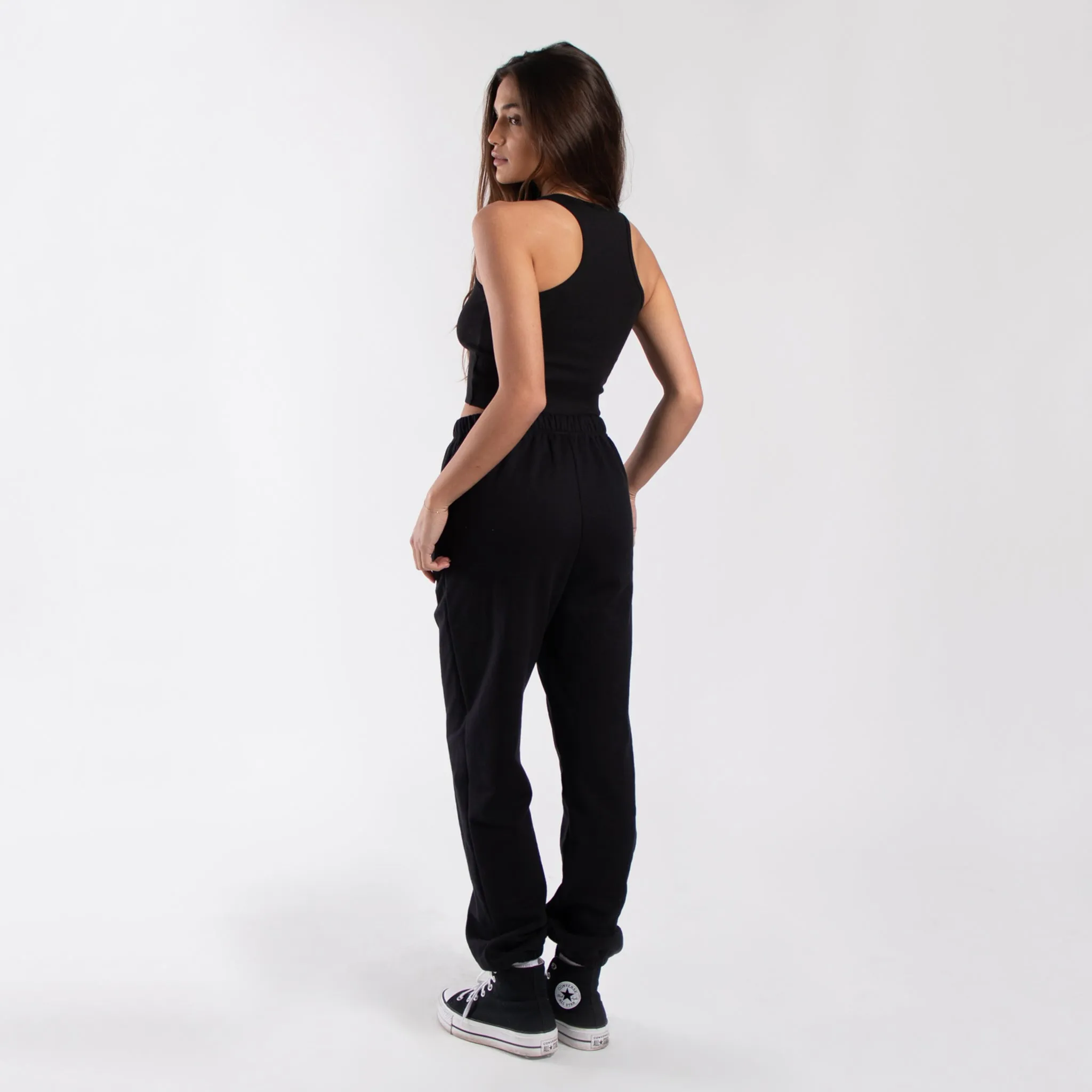 4010 - Women's Cropped 2x1 Ribbed Tank