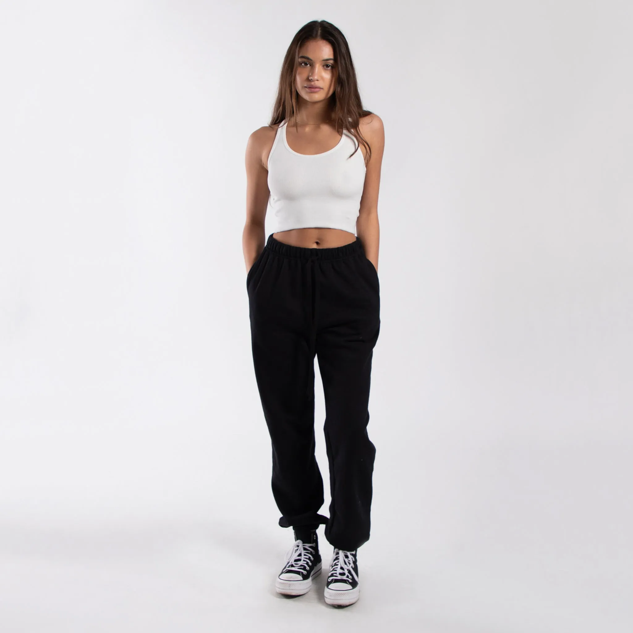 4010 - Women's Cropped 2x1 Ribbed Tank