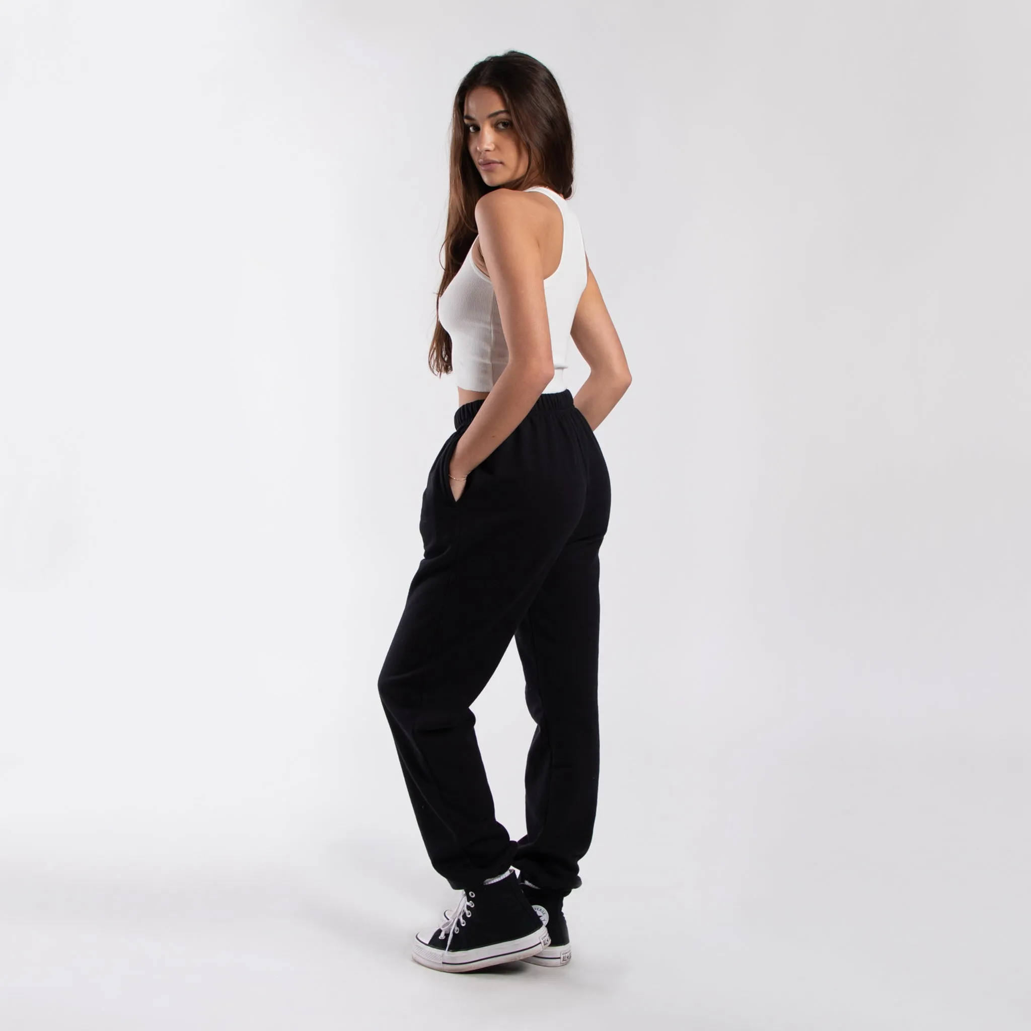 4010 - Women's Cropped 2x1 Ribbed Tank