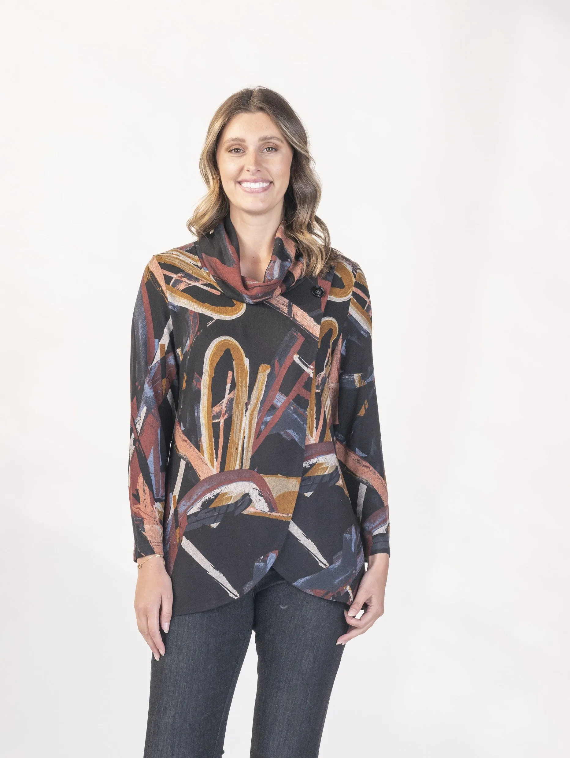 Abstract Cross Over Tunic