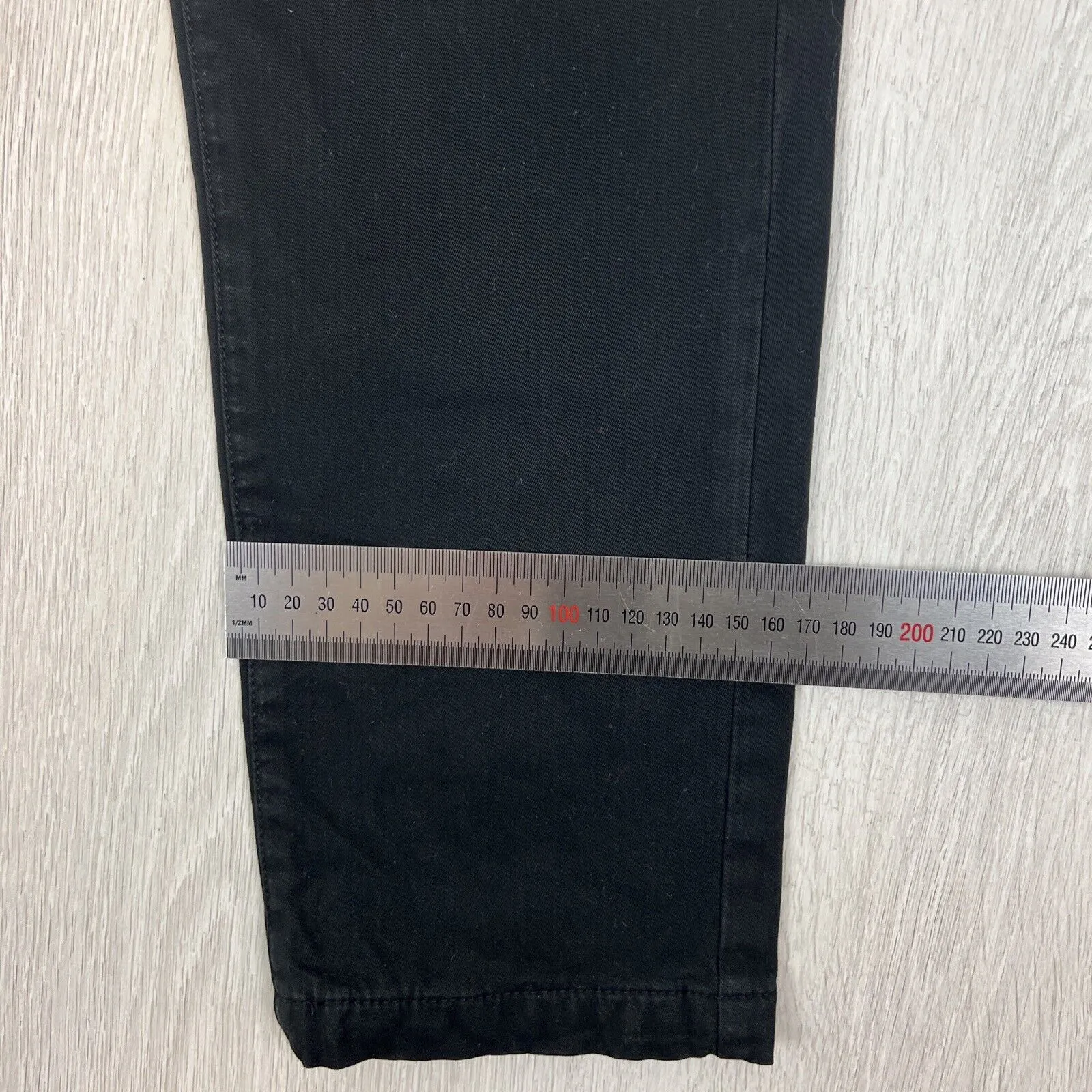 Academy Brand Mens Black Slim Chinos Cooper Fit Size 32 (New)