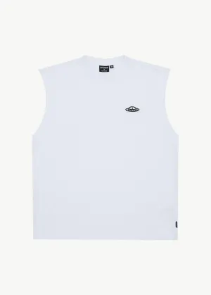 AFENDS EARTHLING SLEEVELESS TEE - WHITE