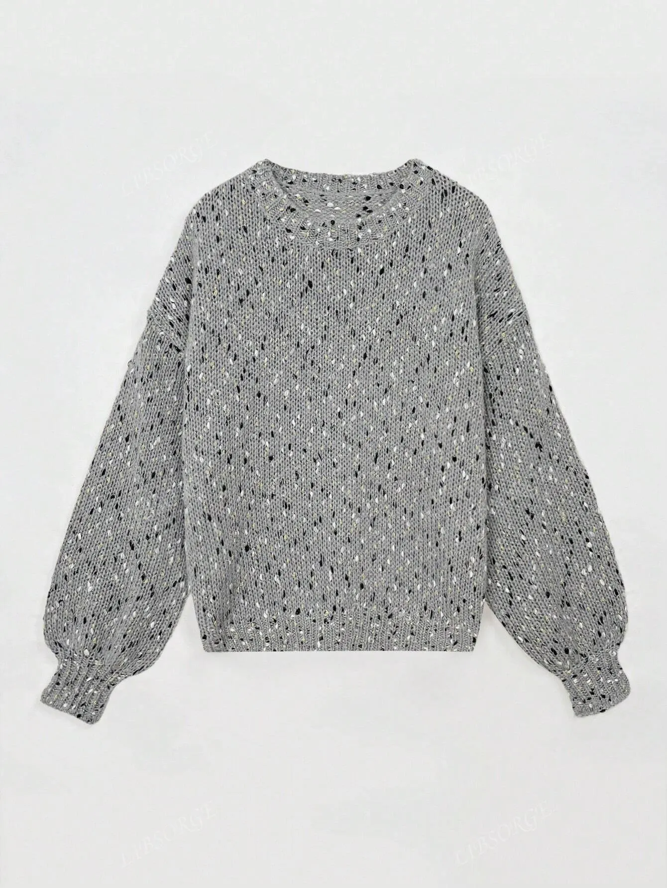 AFTA Crew Neck Lantern Sleeve Sweater