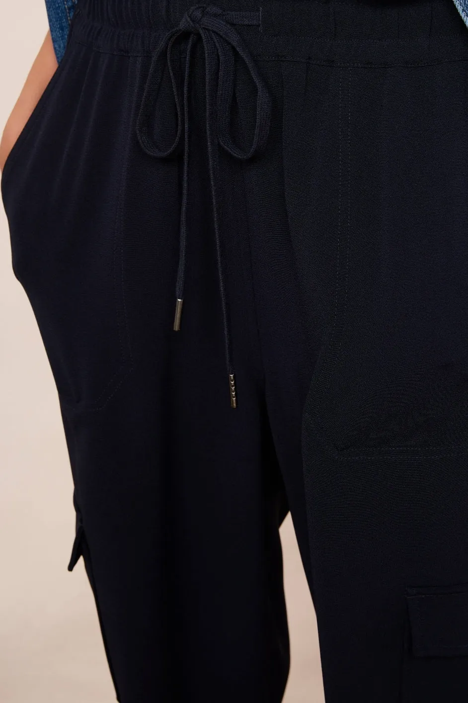 Aniyah Tailored Cargo Trousers - Midnight