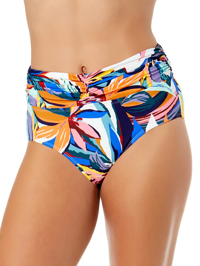 Anne Cole Shirred Waist Swim Bottom