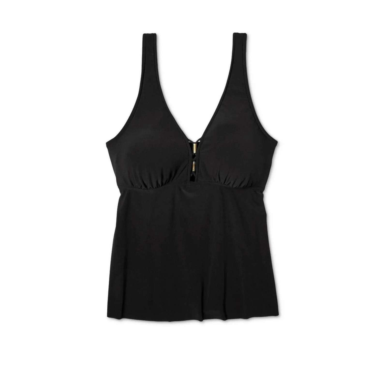 Aqua Green Women's Hardware Detail Tankini Top Swim