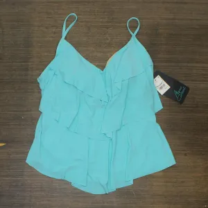 Aqua Green Women's Tiered Tankini Top 54252256 Light Blue L