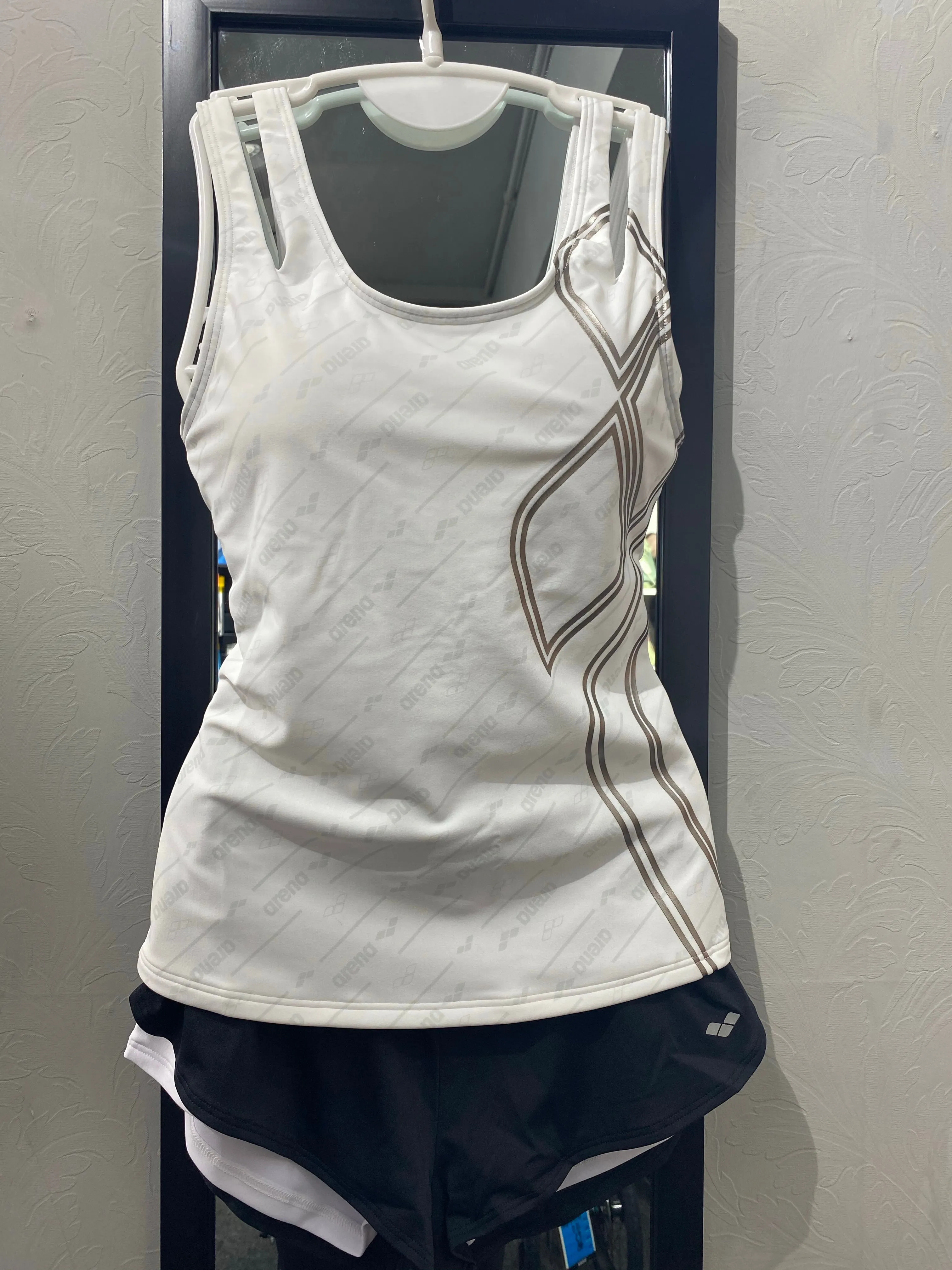 Arena S21 L Monogram Power Pattern Tankini 2Pcs With 2 In 1 Shorts
