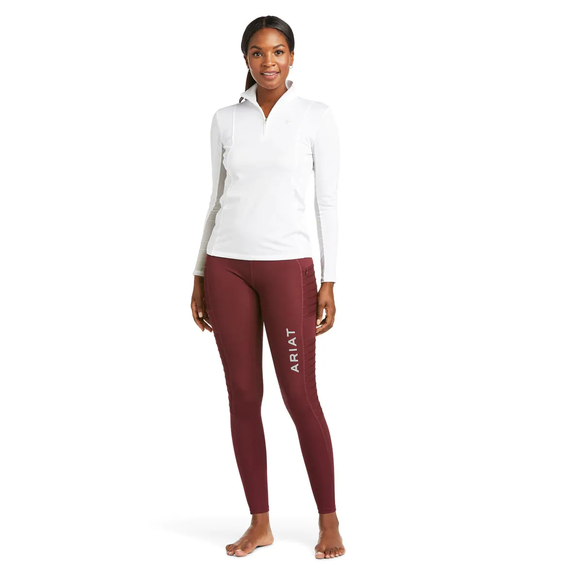 Ariat Ladies EOS MOTO Full Seat Tights Windsor Wine