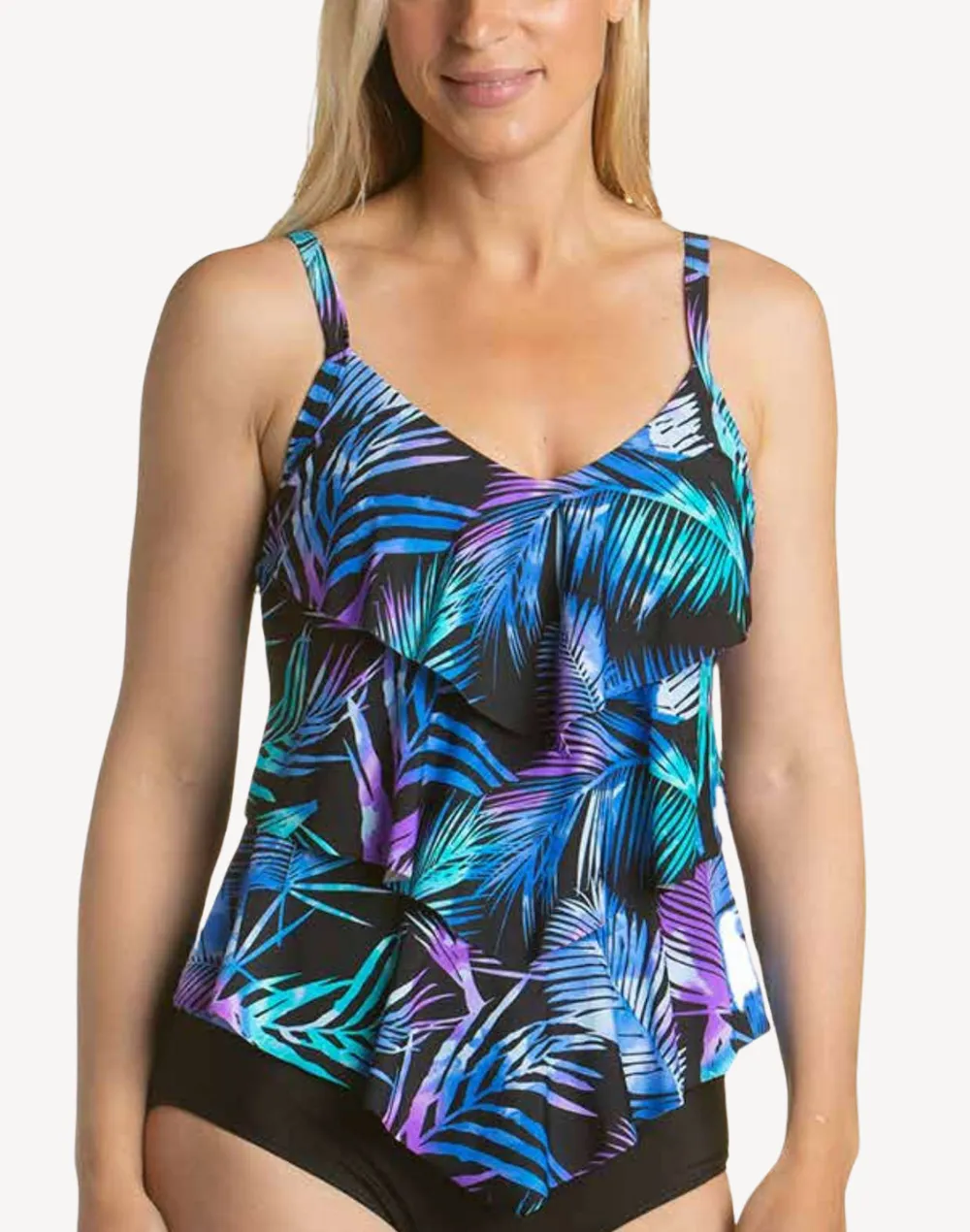 Aruba Tiered Ruffle Tankini Top