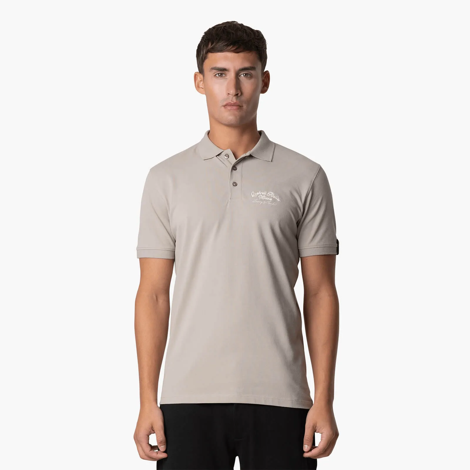 ATELIER MILANO CHAIN POLO | TAUPE/OFF WHITE