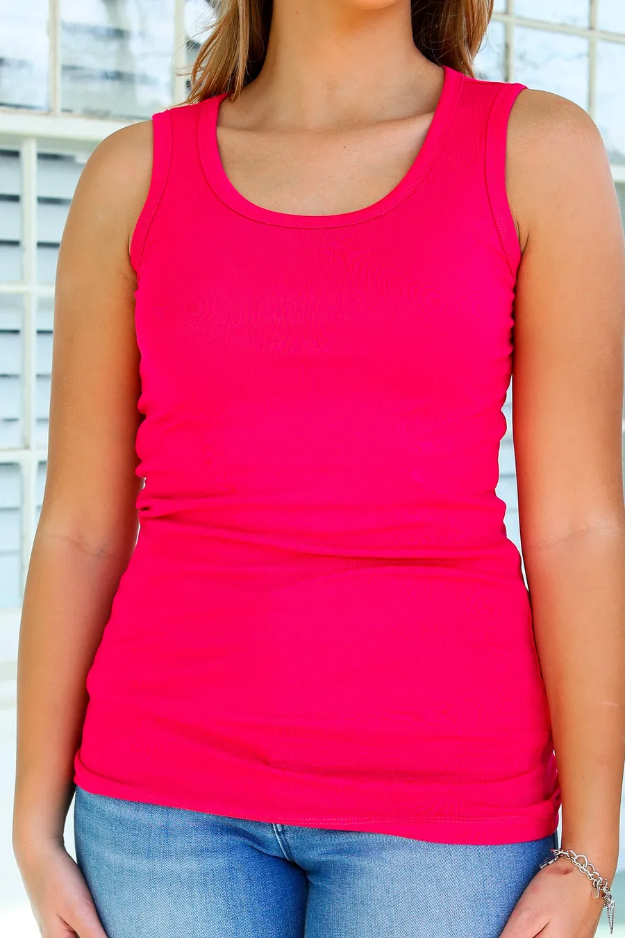 Ava Tank- Hot Pink
