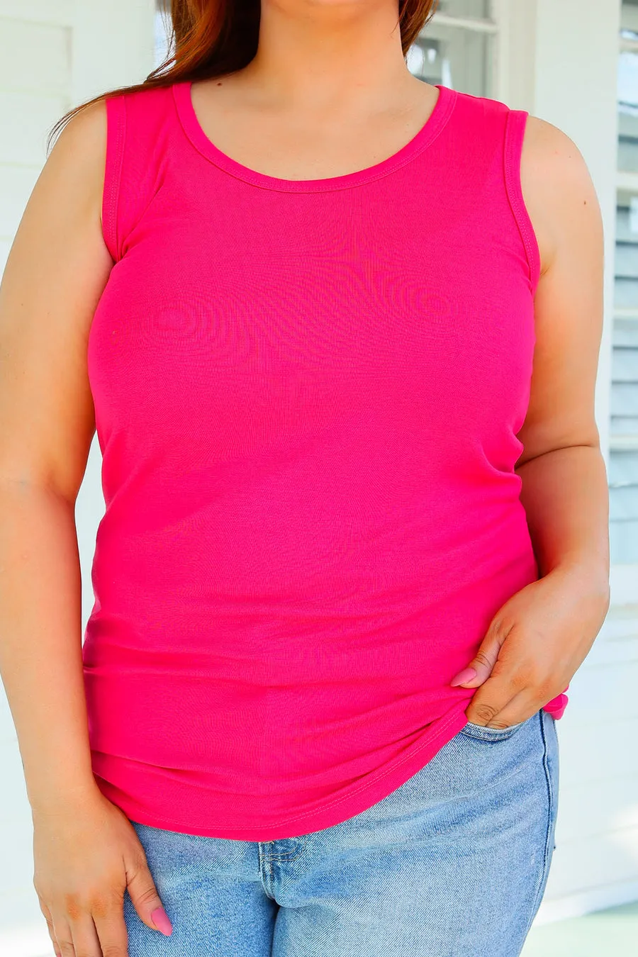 Ava Tank- Hot Pink