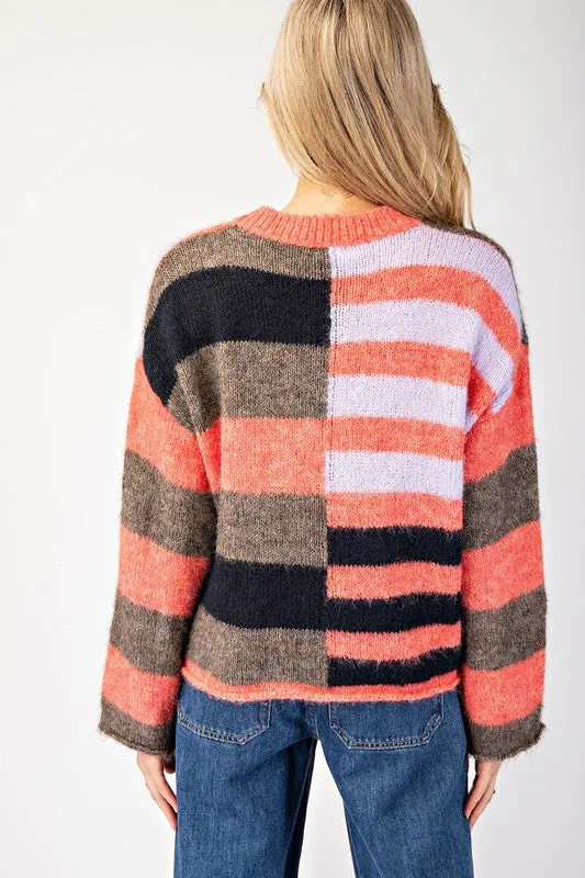Avalynn Color Block Striped Sweater
