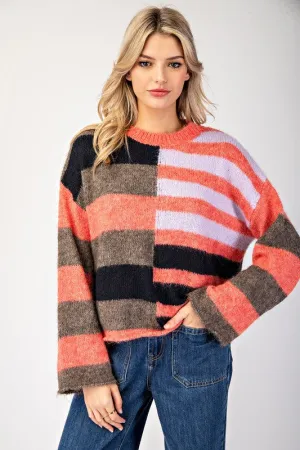 Avalynn Color Block Striped Sweater