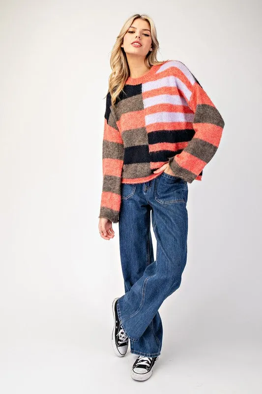 Avalynn Color Block Striped Sweater