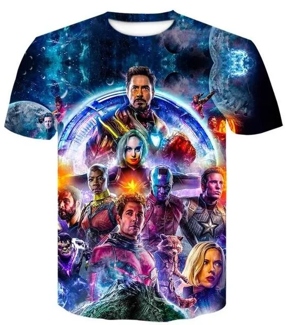 Avengers Endgame 3D print t-shirts