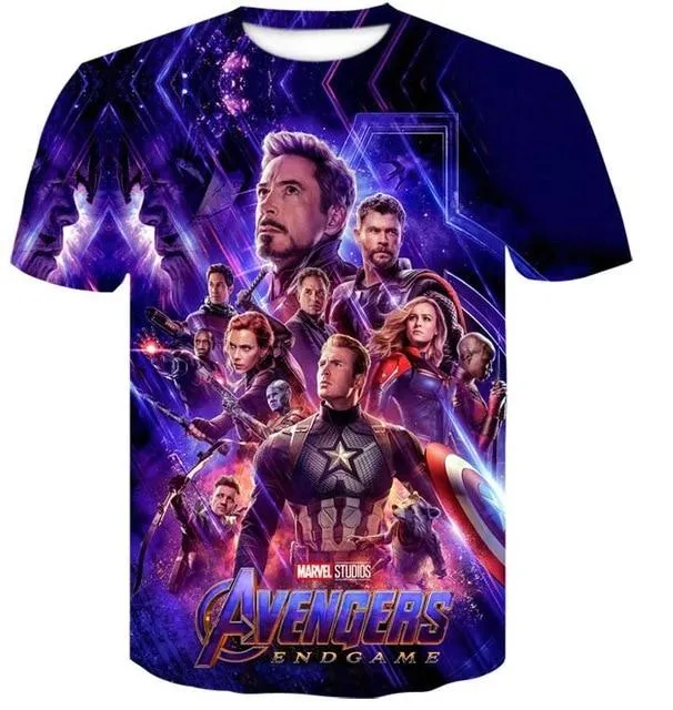 Avengers Endgame 3D print t-shirts