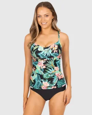 BAKU- WOMEN'S BERMUDA FLORAL SINGLET SWIM TOP