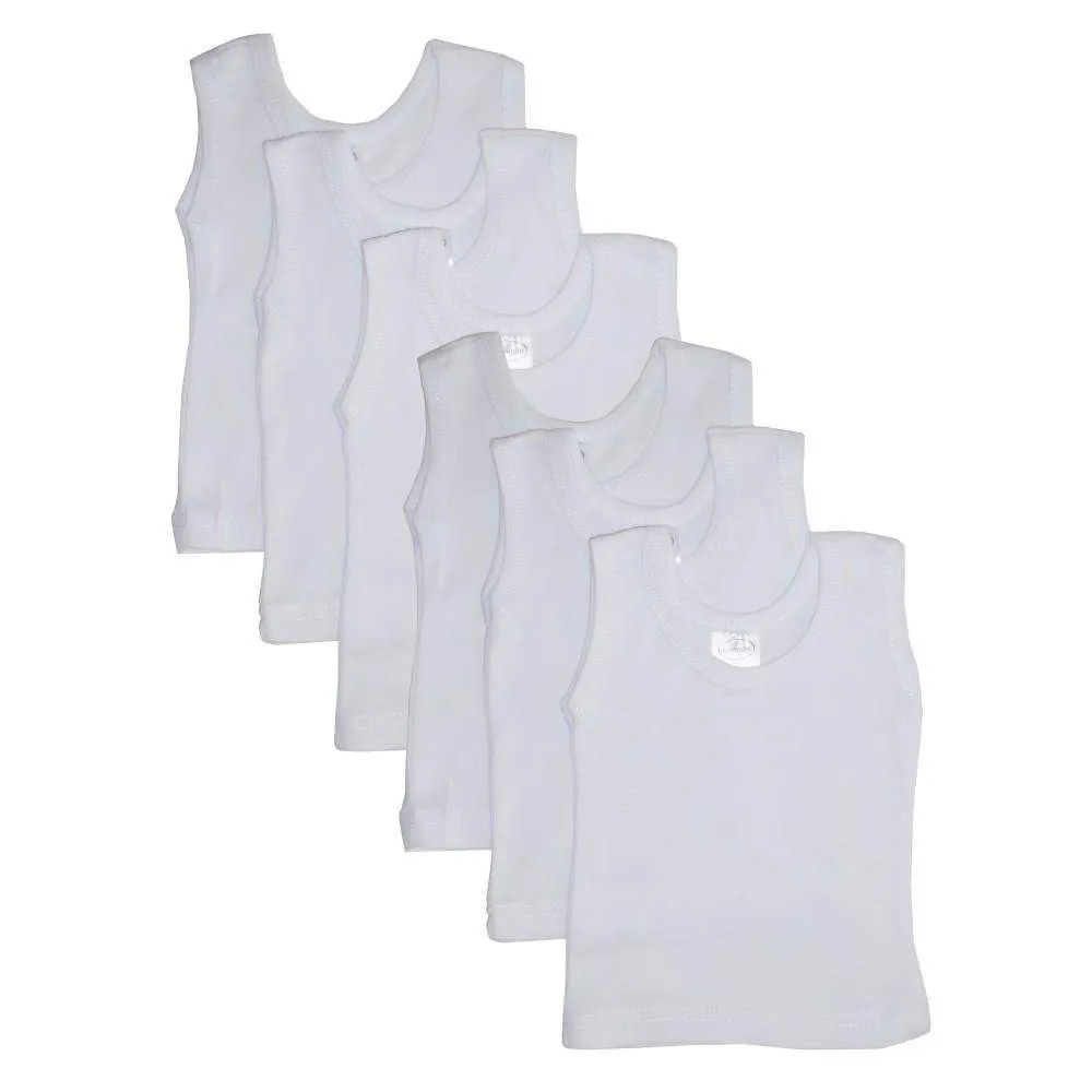 Bambini Rib Knit Pastel Sleeveless Tank Top Shirt 6-Pack (NB,S,M,L)