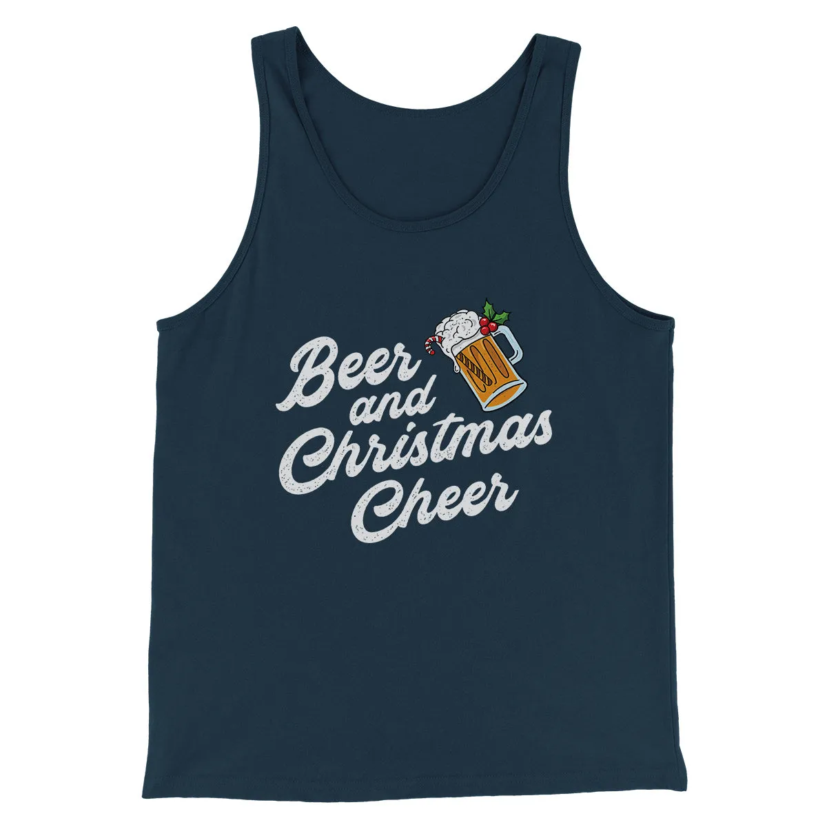 Beer And Christmas Cheer Men/Unisex Tank Top