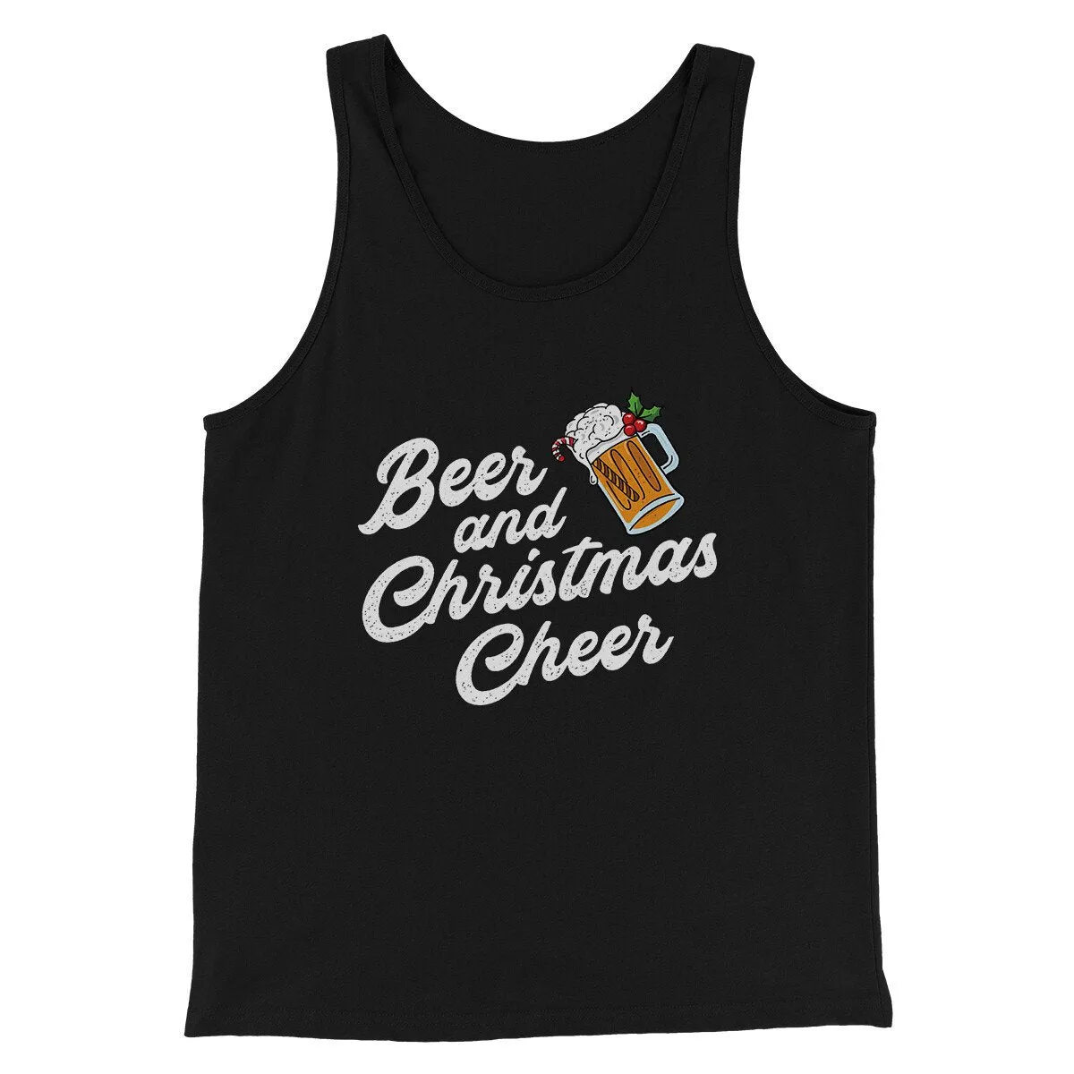 Beer And Christmas Cheer Men/Unisex Tank Top