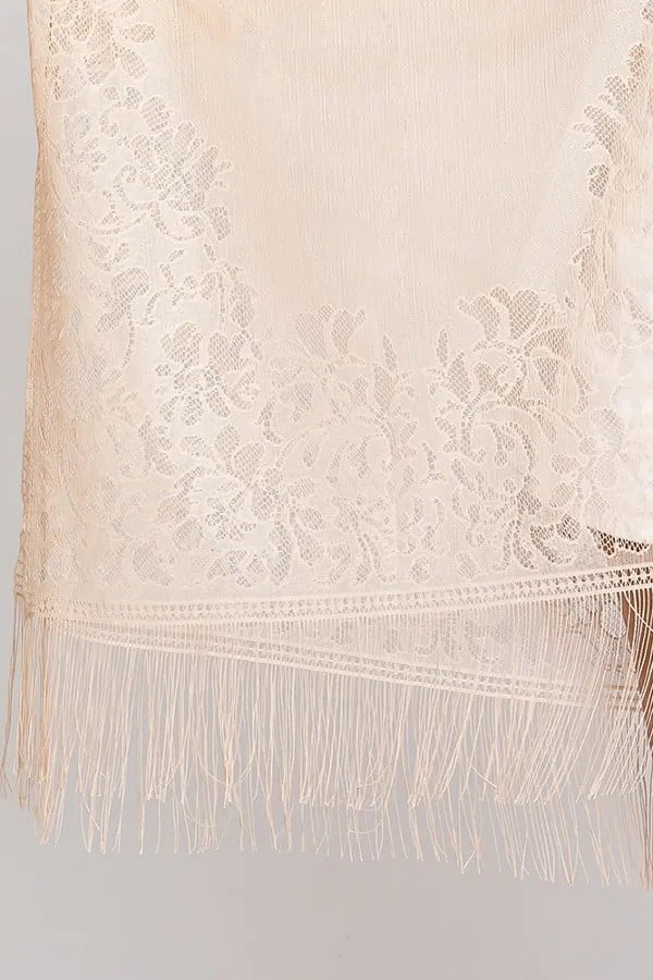 Beige Lace Kimono