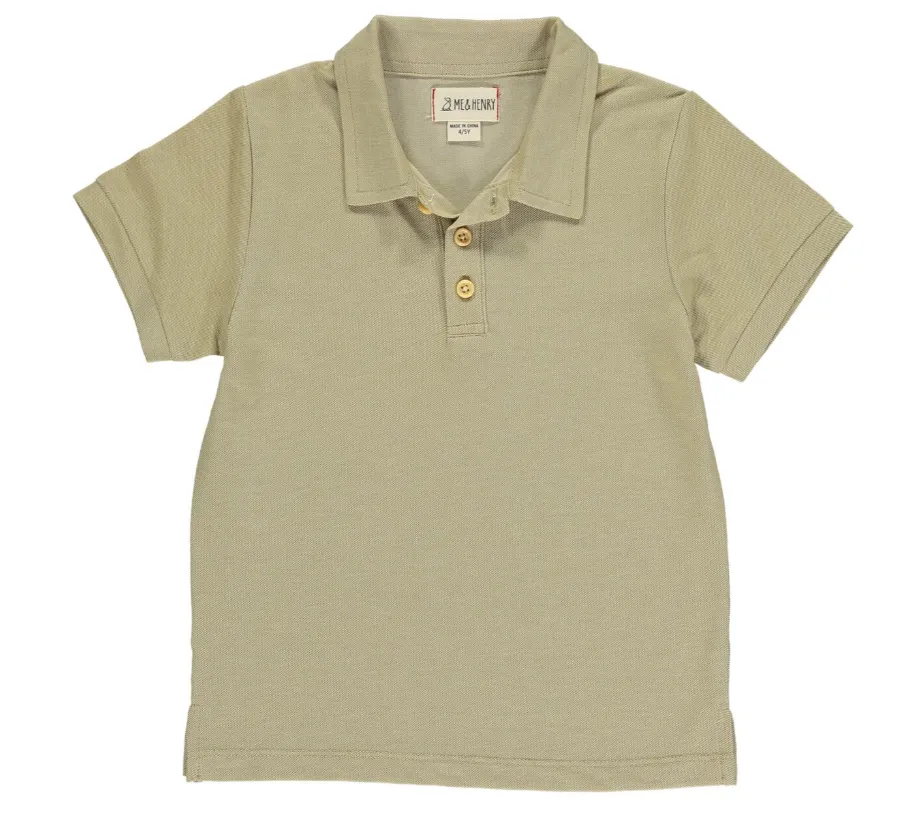 Beige Pique Polo