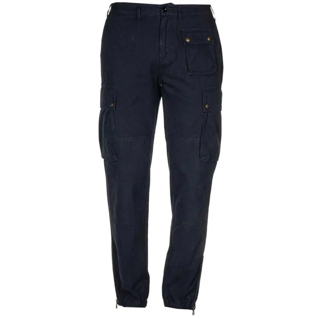 Belstaff Mens Trousers Trialmaster Cargos Trousers Navy Blue