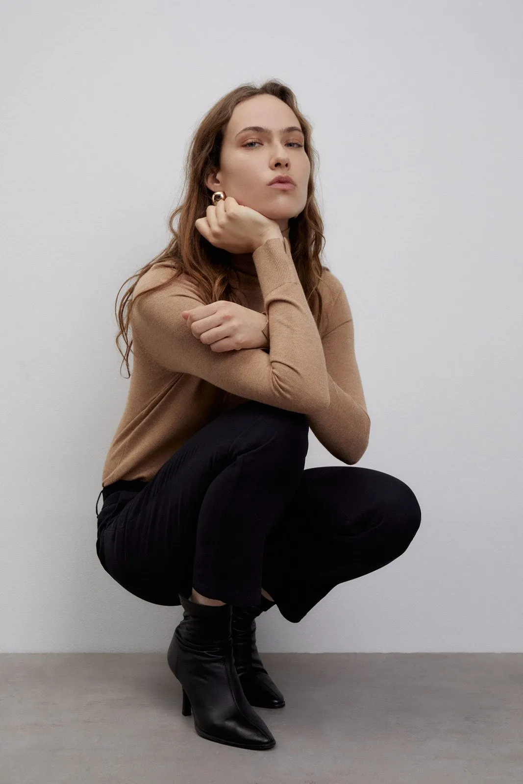 Belted chino trousers - Black