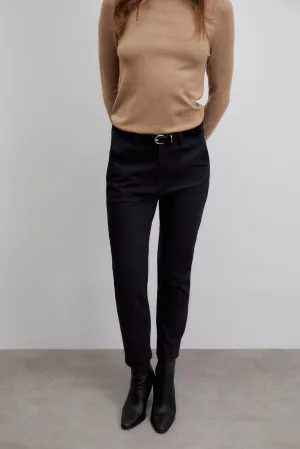 Belted chino trousers - Black