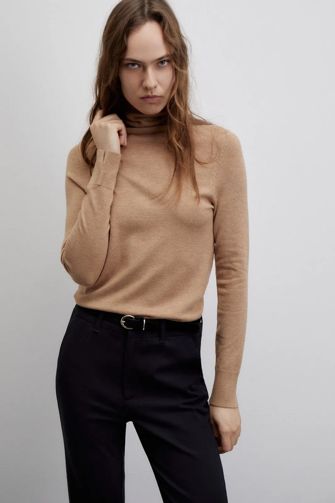Belted chino trousers - Black