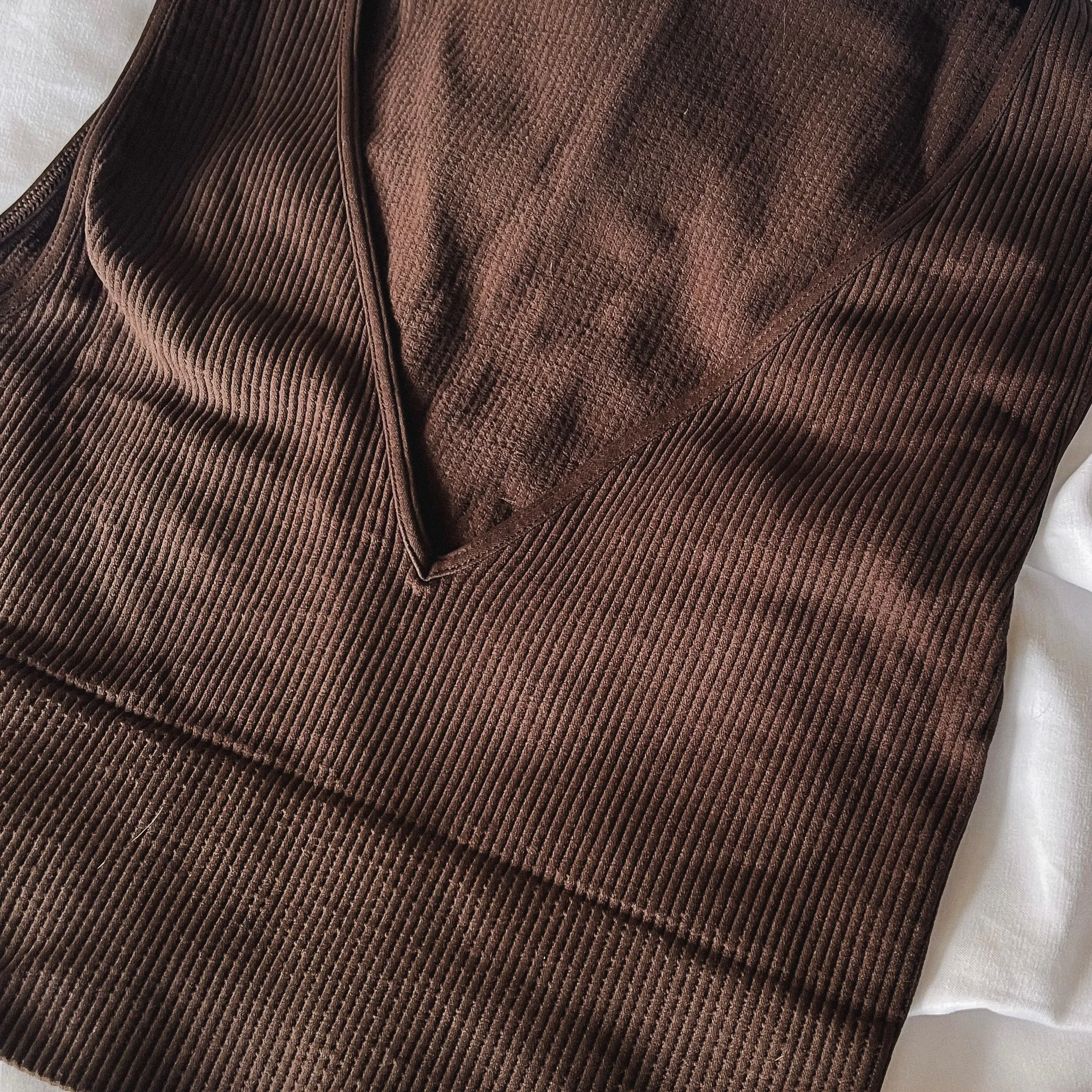 Best Decision Crop Tank - Chocolate
