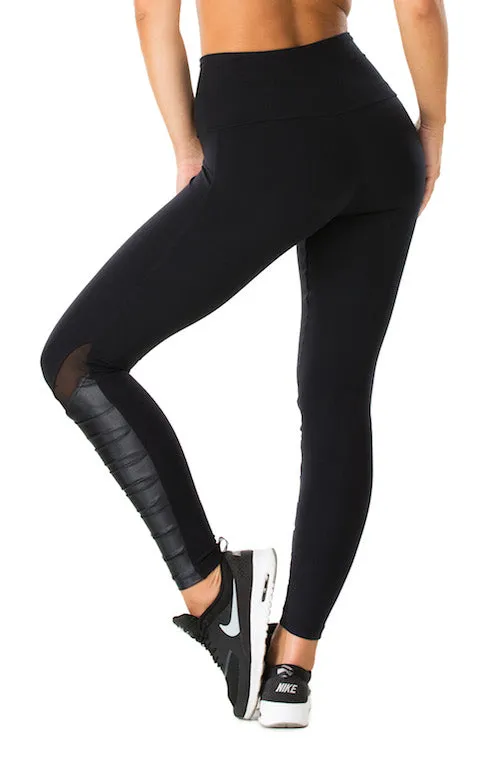 Biker Supplex Compress F/L Tights - w/ Phone Pocket