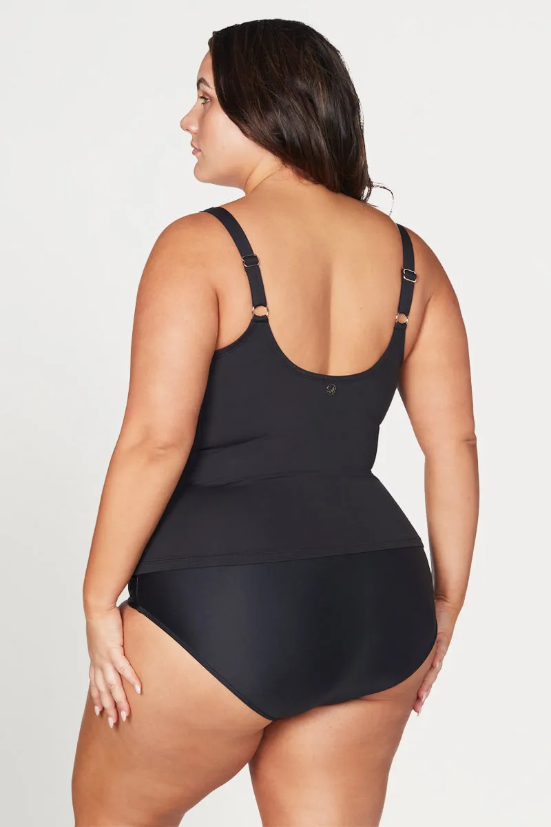 Black Hues Delacroix Multifit Cup Tankini Top