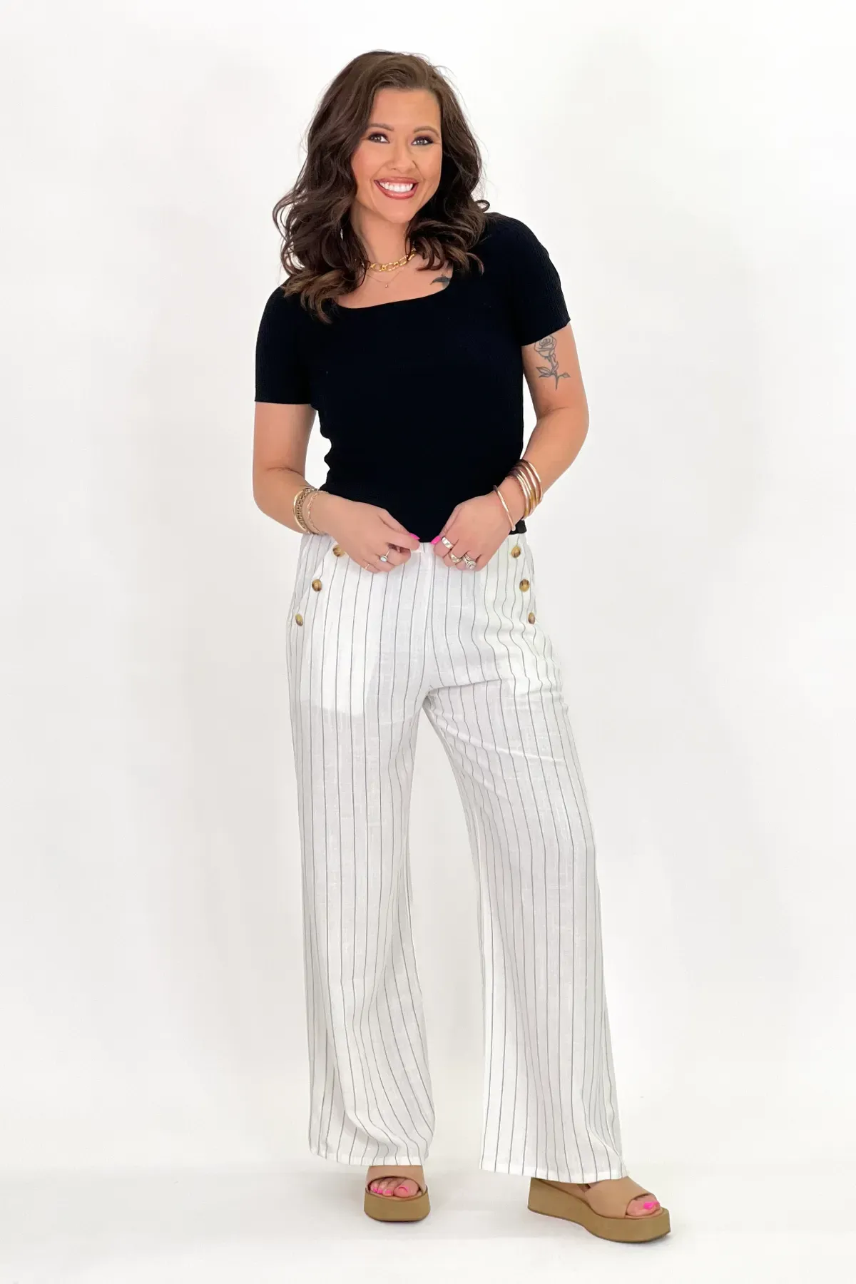 Black Short Sleeve Square Neck Ribbed Top